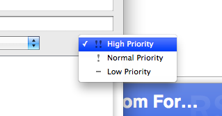 Email priority in Windows Live Mail