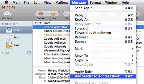 Mac OS X Mail