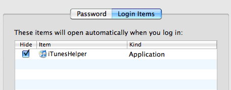 OS X login items