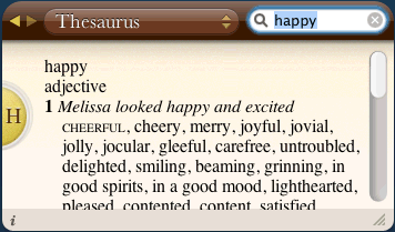 Mac dictionary widget