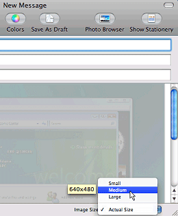 Resize photos for emailing