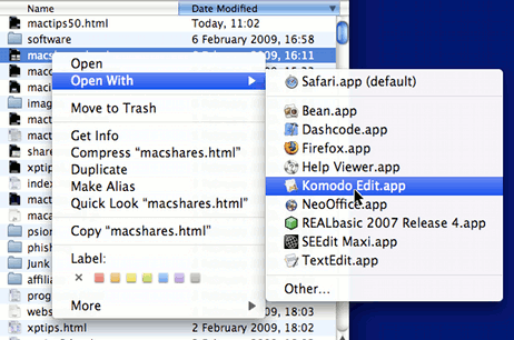 Mac OS X screen grab