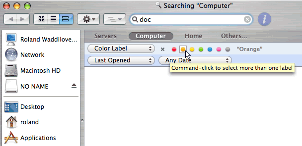Finder color labels