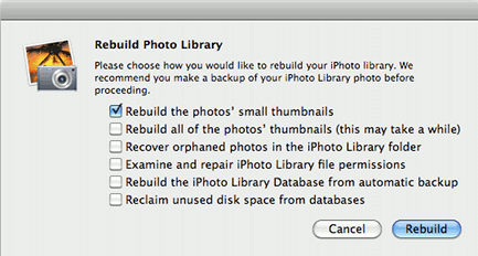 iPhoto repair mode