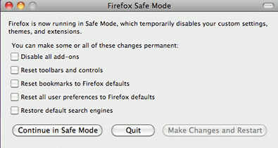 Firefox safe mode