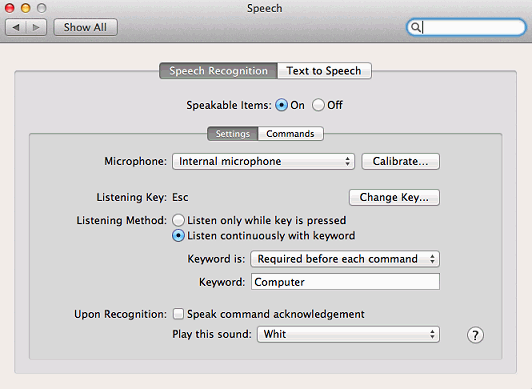 Apple Mac voice recognition