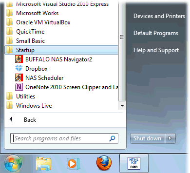 Windows Startup menu