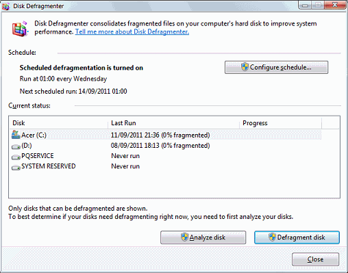 Disk Defragmenter