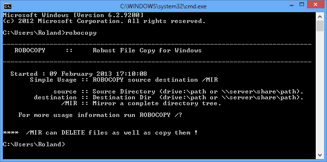 Windows Robocopy