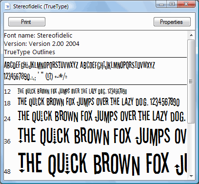 Vista fonts