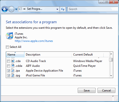 Change program defaults