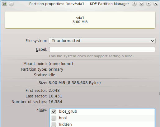 KDE Partition Manager