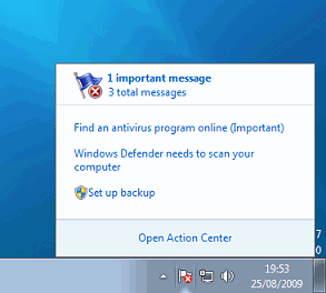 Windows 7 Action Center