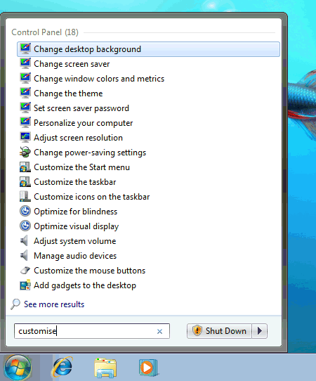 Windows 7 Search