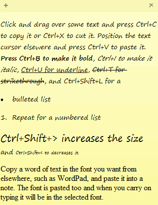 Windows 7 Sticky Notes