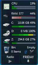Computer Status Windows 7 desktop gadget