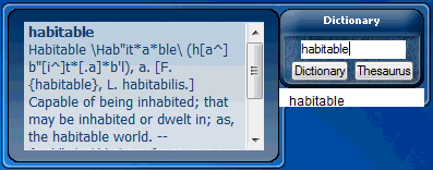 Dictionary Windows 7 desktop gadget