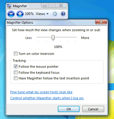 Windows 7 Magnifier
