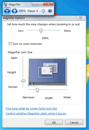 Windows 7 Magnifier