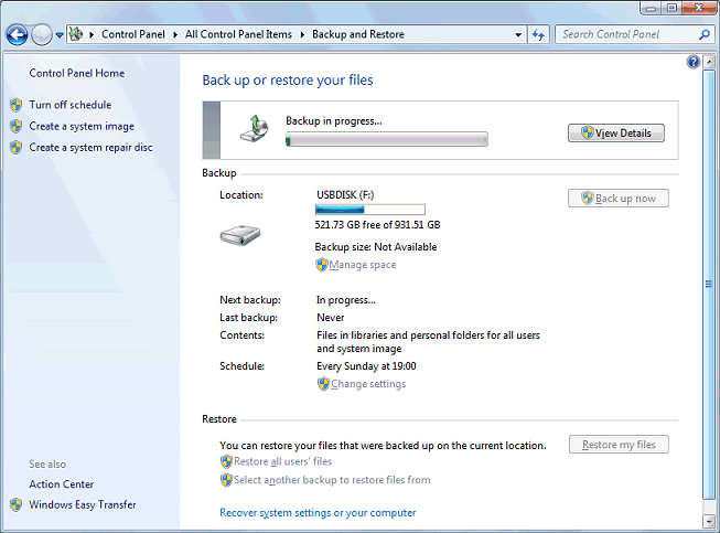 Windows 7 Backup