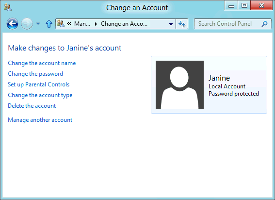 Windows 8 user accounts