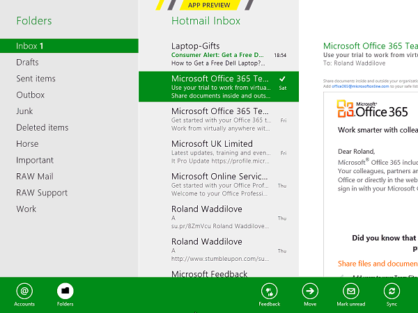 Windows 8 Mail