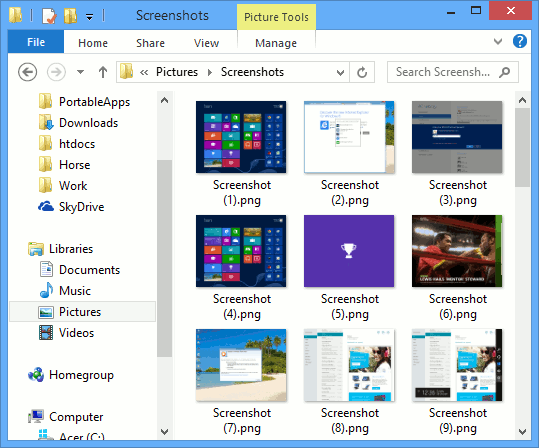 Windows 8 screenshots