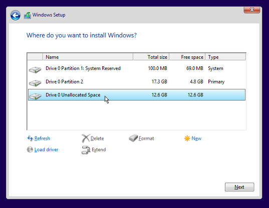 Install Windows 8