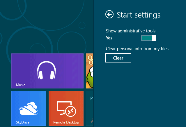 Windows 8 administrative tools