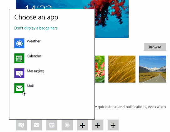 Windows 8 lock screen