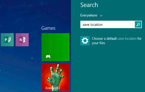 Use Windows 8 search