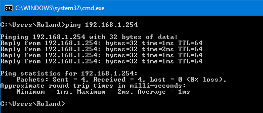 Ping network devices to make sure they are working