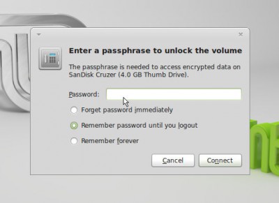 A securely encrypted thumb drive