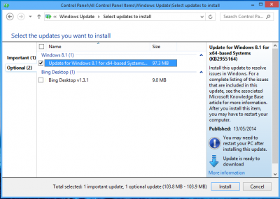 Get optional updates in Windows Update