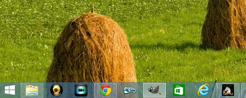 The Windows 8 taskbar