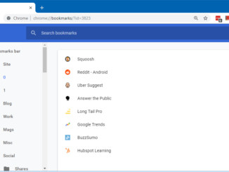 Chrome bookmarks manager - organise bookmarks in the browser