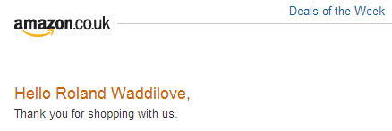 Amazon email messages