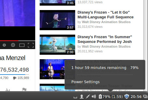 Battery life in Linux