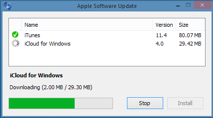 Installing iCloud in Windows