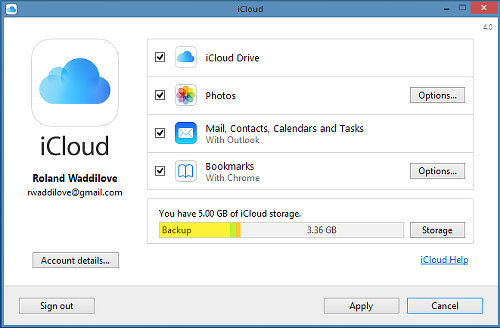 iCloud in Windows