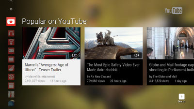 YouTube TV interface