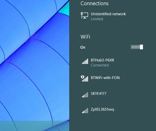 Windows 8 Wi-Fi networks