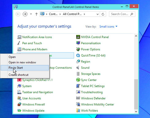 Windows Control Panel