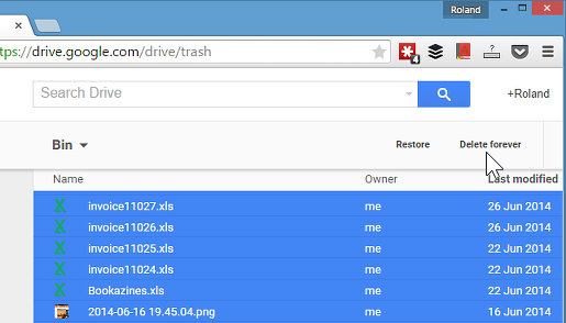 Empty the Google Drive Bin