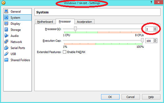 VirtualBox running Windows 7