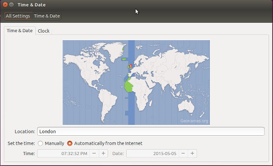 Set the timezone in Ubuntu