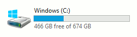 Free disk space