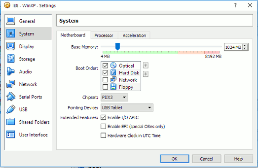 Customise virtual machine