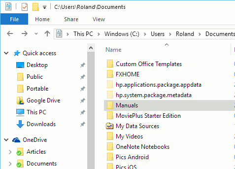 Windows 10 File Explorer