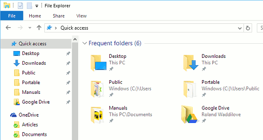 Windows 10 File Explorer